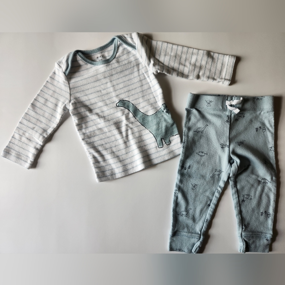 Carter's 9 Month Long Sleeve Dinosaur 2 Piece Pj Set Or Outfit
